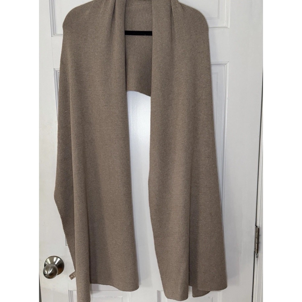 Tan Crown Cashmere Oversized Knit Blanket Scarf-cashmere Blend One Size